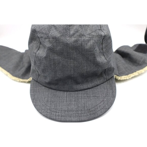 L.L.Bean Mens Insulated Trapper Winter Hat W/ Earflaps Gray & Sherpa Lining L/XL - Picture 1 of 8